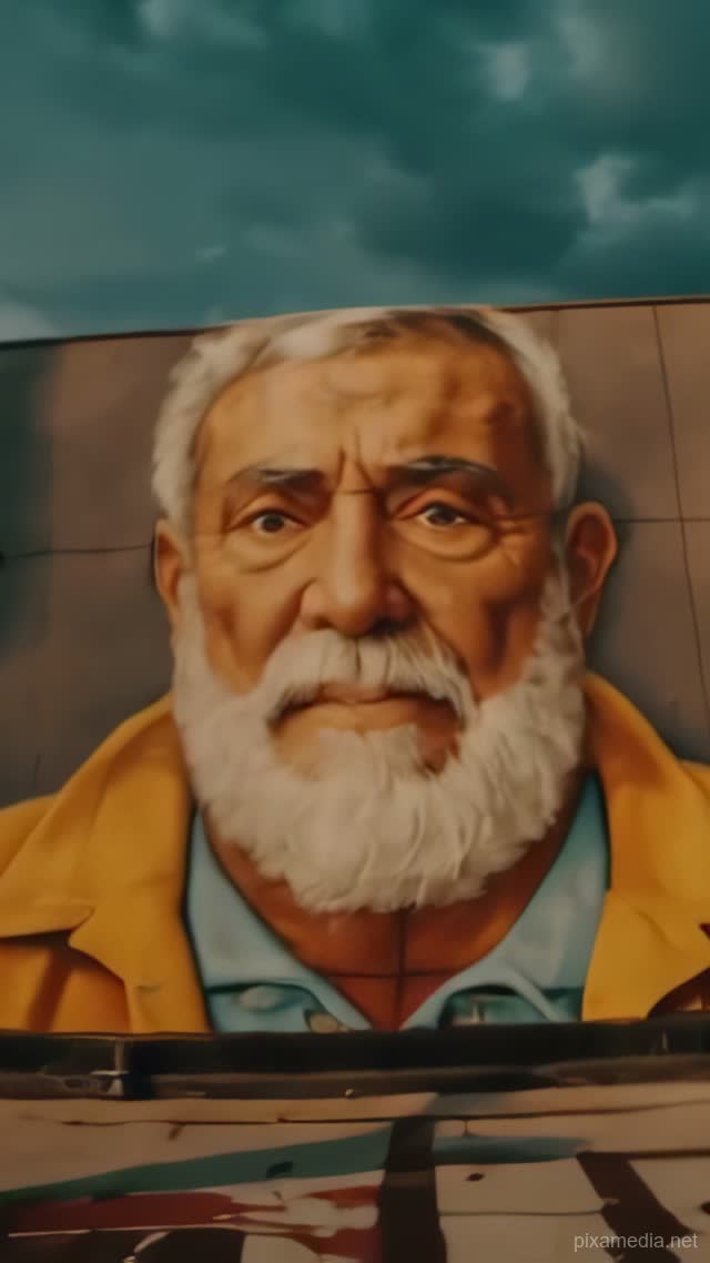 Fisherman's Silent Watch - Street Art AI stock